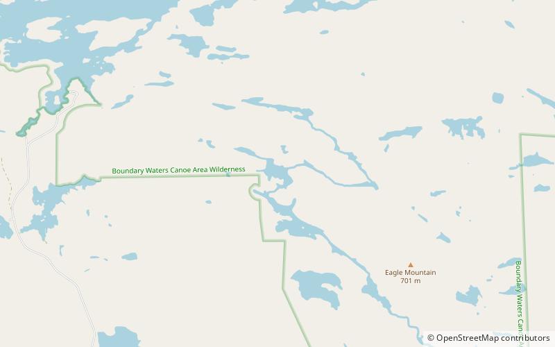 crow lake boundary waters canoe area wilderness location map