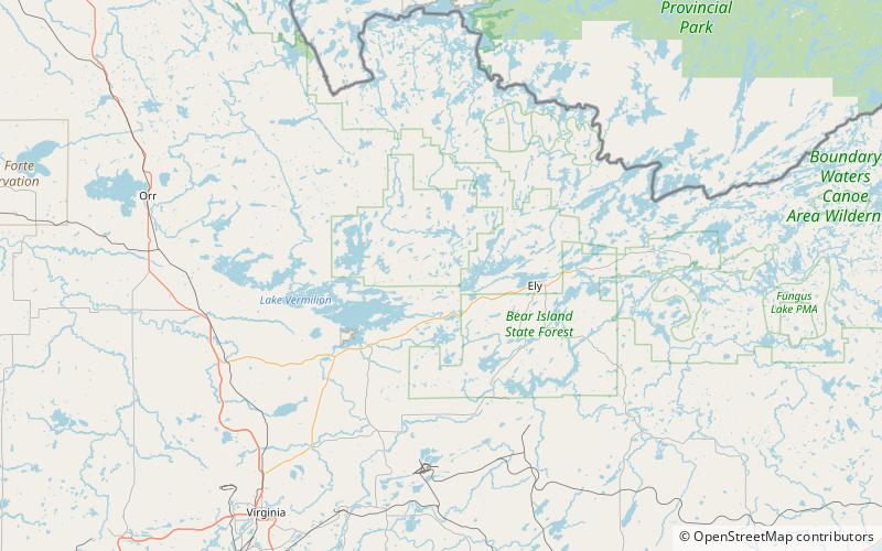 burntside state forest boundary waters canoe area wilderness location map