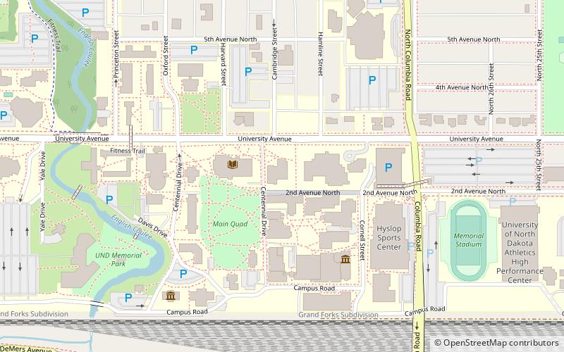 University of North Dakota School of Law location map