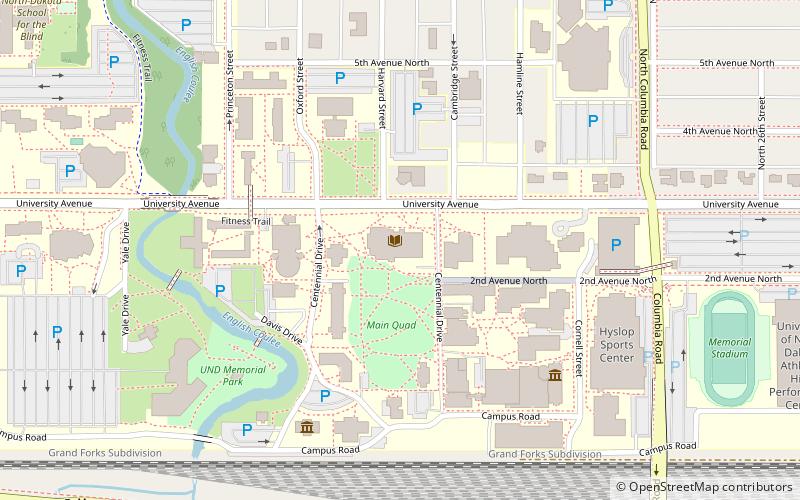 Chester Fritz Library location map