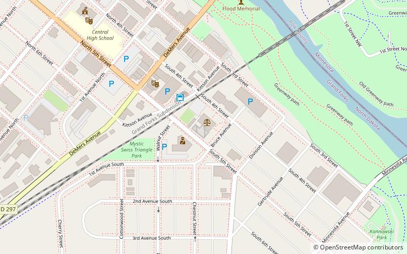 Grand Forks County Courthouse location map