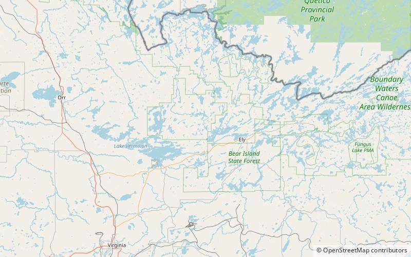 crab lake boundary waters canoe area wilderness location map