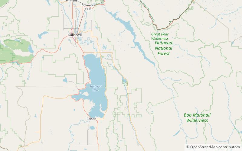 swan lake flathead national forest location map