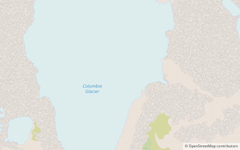 Columbia-Gletscher location map