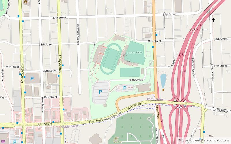 Everett Memorial Stadium location map