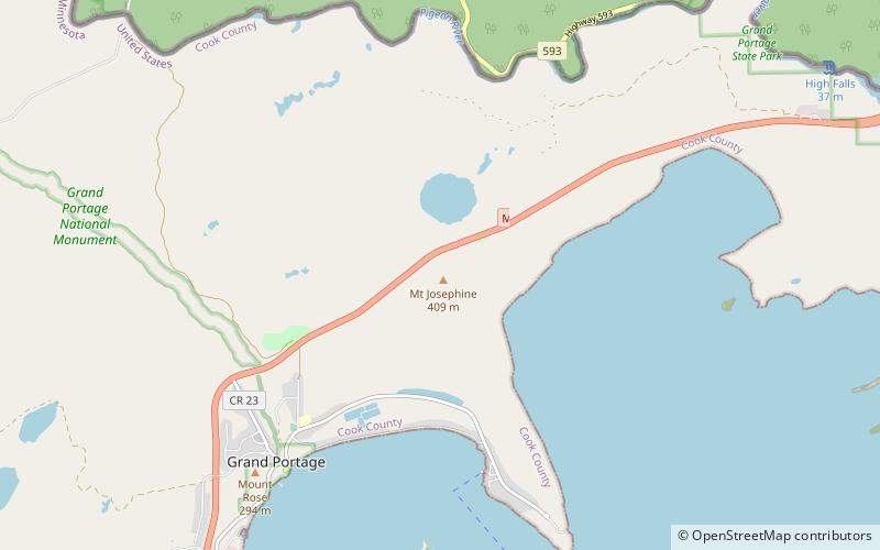 Mount Josephine location map