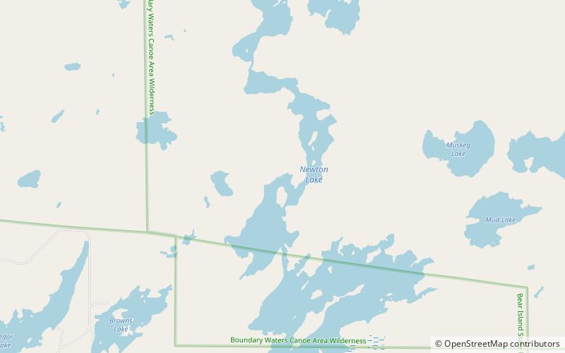 newton lake boundary waters canoe area wilderness location map