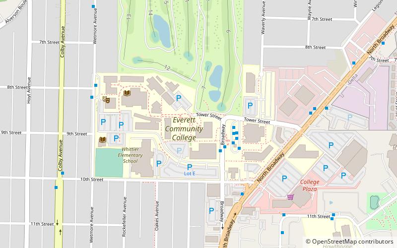 Everett Community College location map