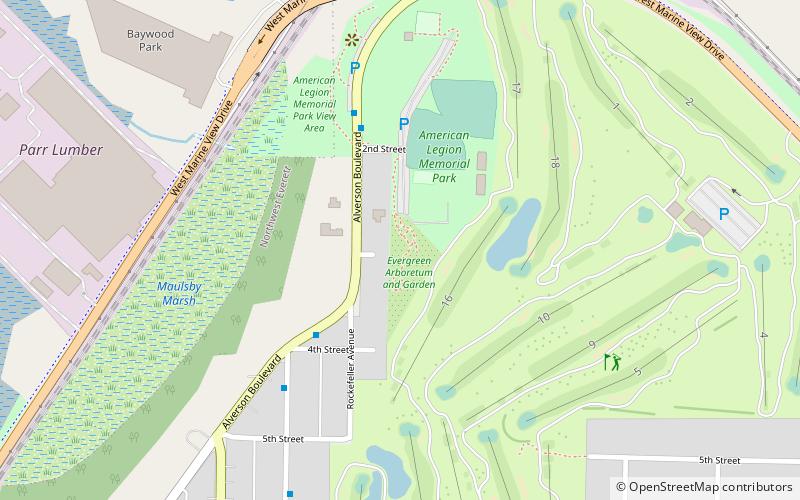 evergreen arboretum and gardens everett location map
