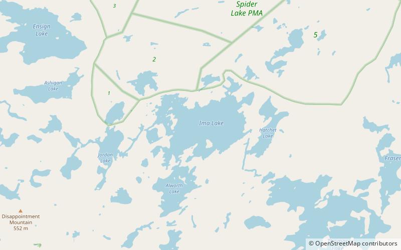 Ima Lake location map