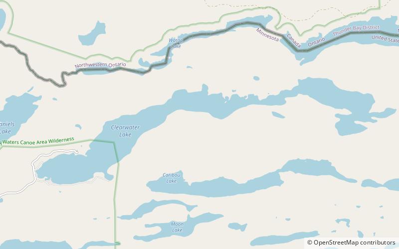 clearwater lake boundary waters canoe area wilderness location map