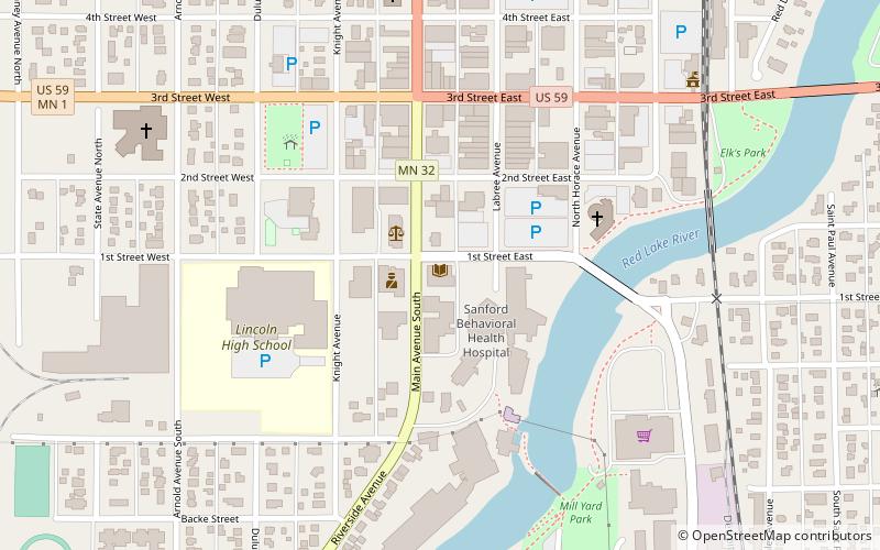 Thief River Falls Public Library location map