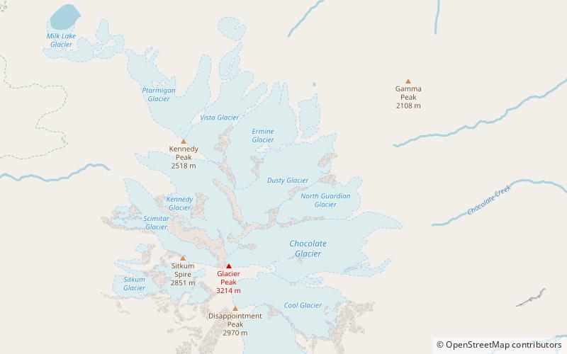 Dusty Glacier location map