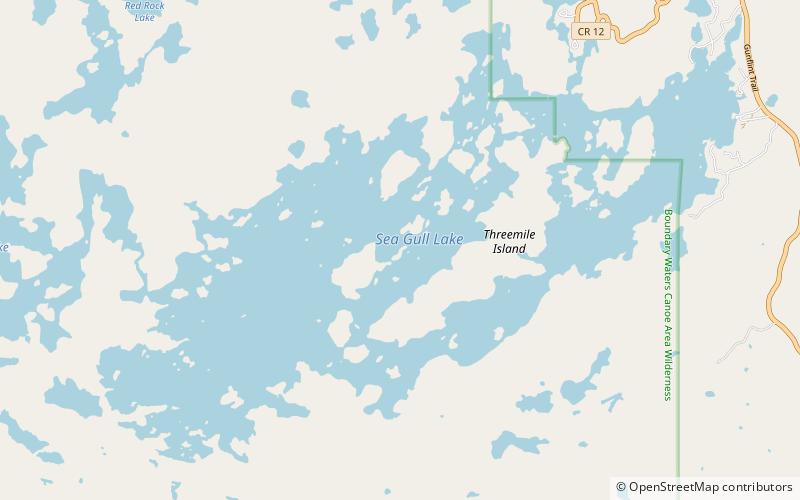 sea gull lake boundary waters canoe area wilderness location map