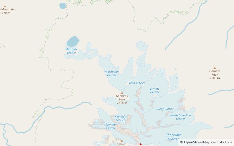 Ptarmigan Glacier location map