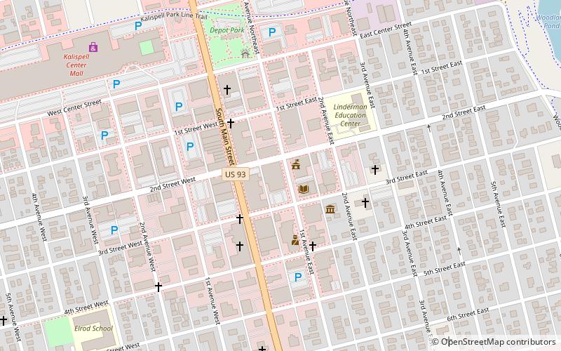 Kalispell Main Street Historic District location map