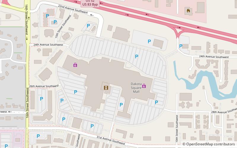 Dakota Square Mall location map