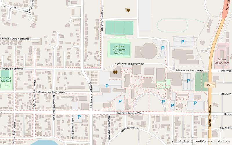 Université d'État de Minot location map