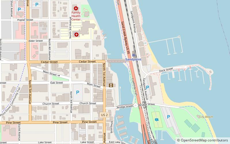 Sandpoint Historic District location map