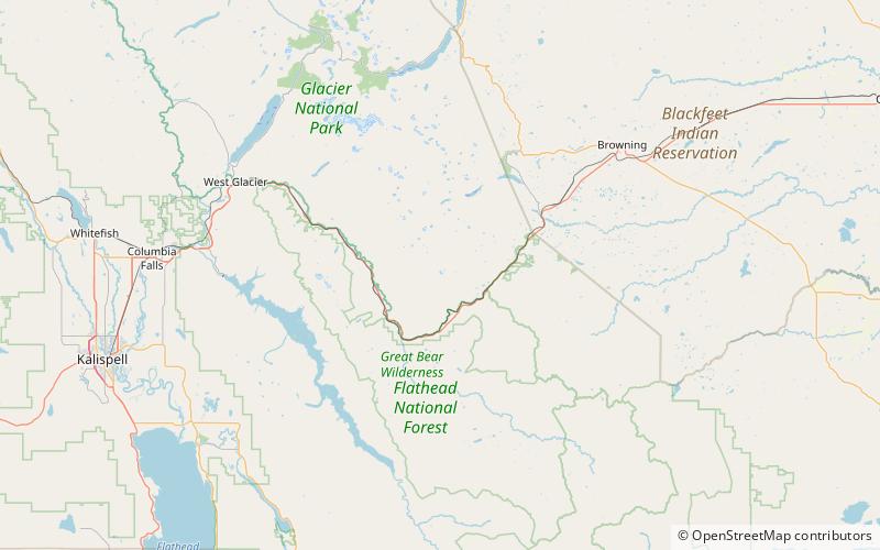 sheep mountain park narodowy glacier location map