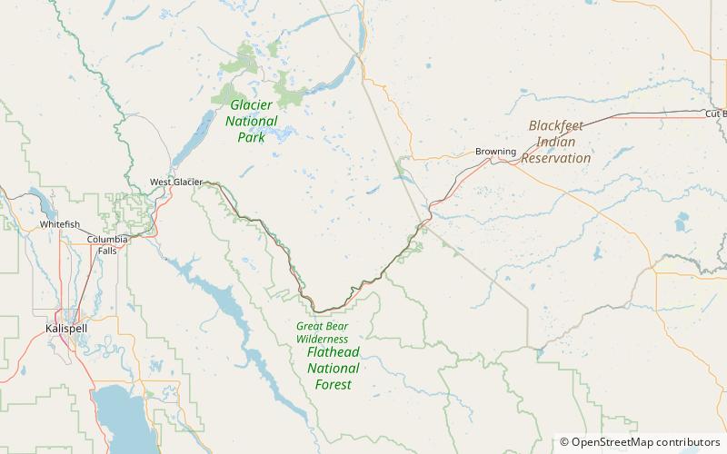 eagle ribs mountain glacier nationalpark location map