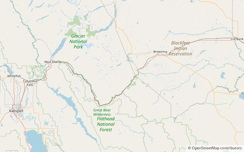 jackstraw lake glacier national park location map