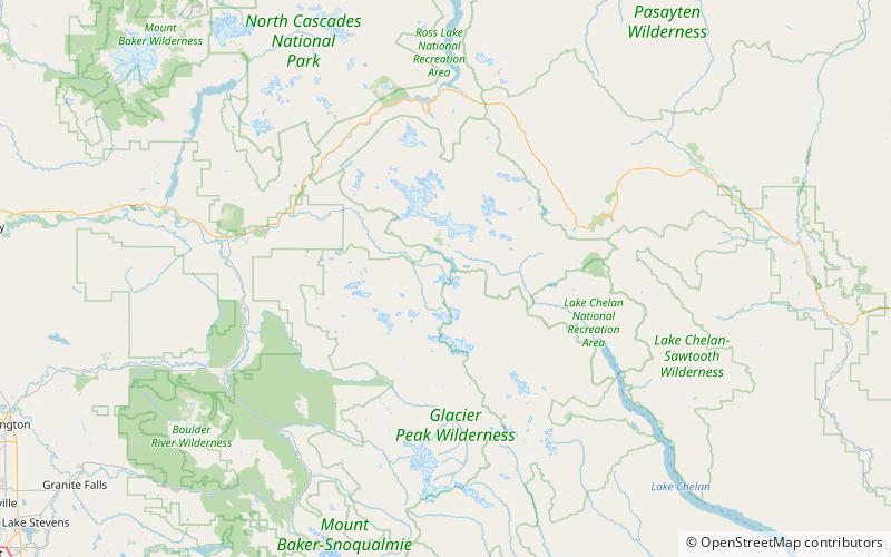 Middle Cascade Glacier location map