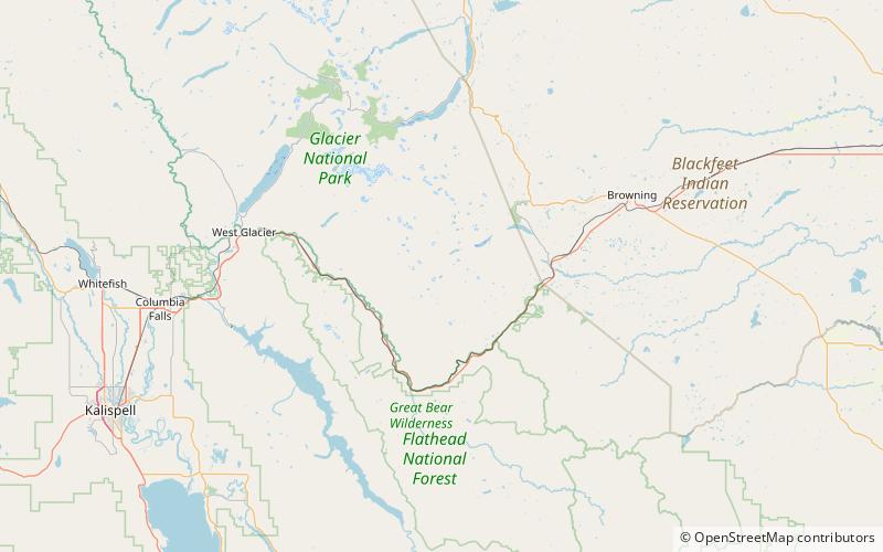 lake isabel parc national de glacier location map