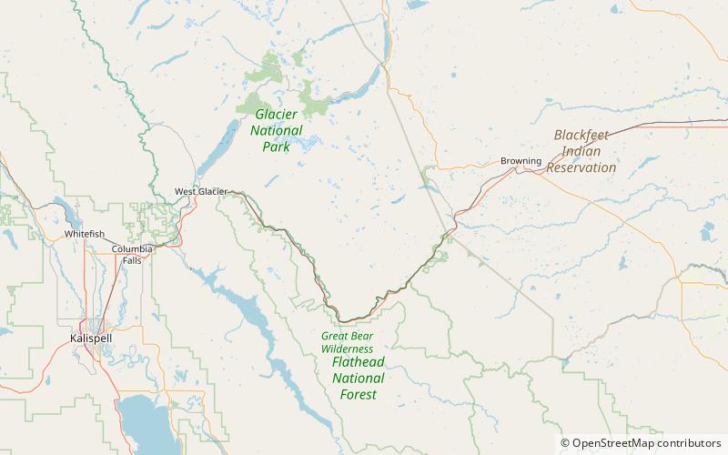 lake isabel glacier national park location map