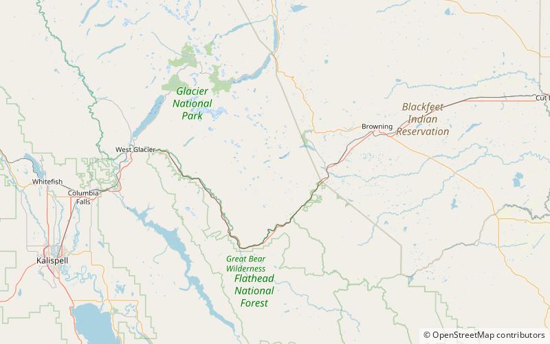 cobalt lake park narodowy glacier location map