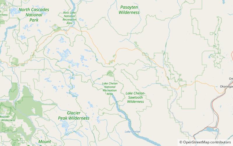 beaner lake lake chelan sawtooth wilderness location map