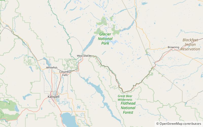 district historique de nyack ranger station parc national de glacier location map