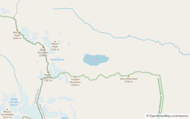trapper lake parque nacional de las cascadas del norte location map