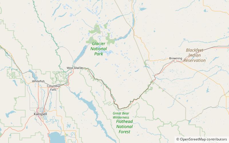 eaglehead mountain glacier nationalpark location map