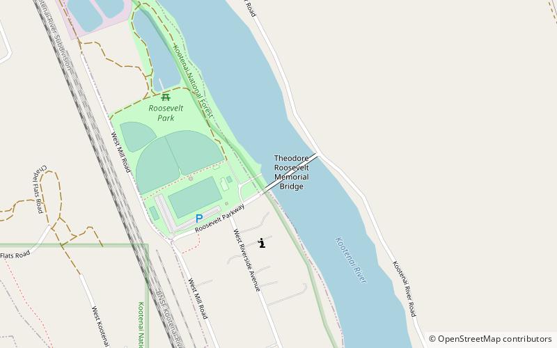 Theodore Roosevelt Memorial Bridge location map