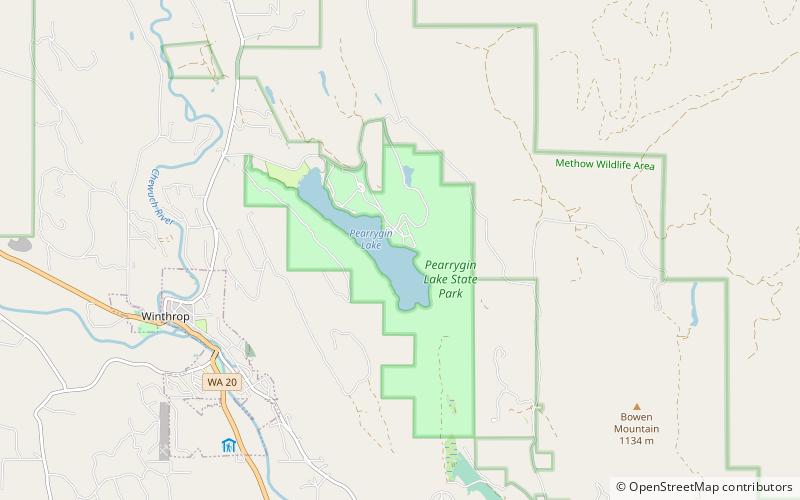 pearrygin lake state park location map