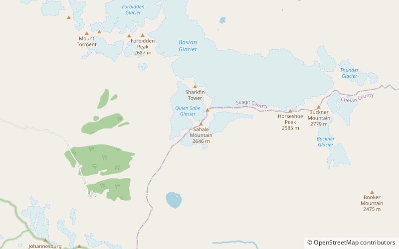 Sahale Mountain location map