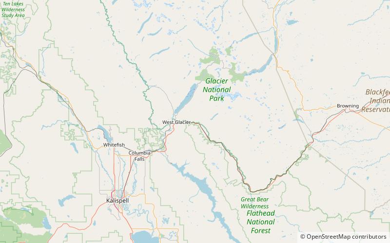 lincoln creek snowshoe cabin parque nacional de los glaciares location map