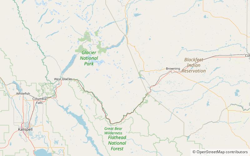 boy lake park narodowy glacier location map