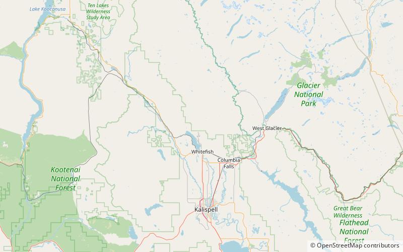 Whitefish Mountain Resort location map