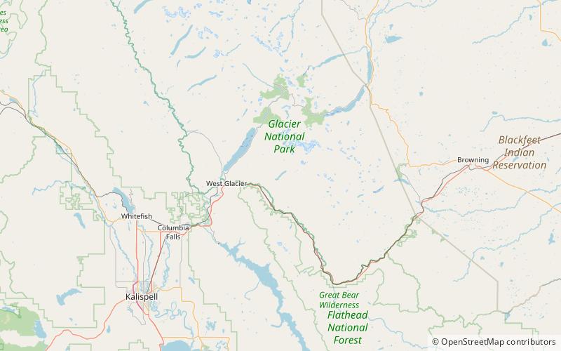 harrison lake glacier nationalpark location map