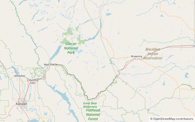 pitamakan lake park narodowy glacier location map