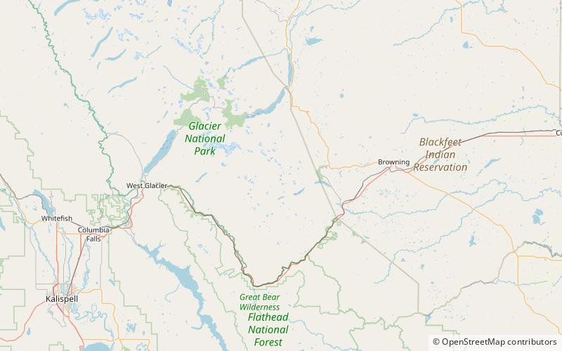 pitamakan lake parc national de glacier location map