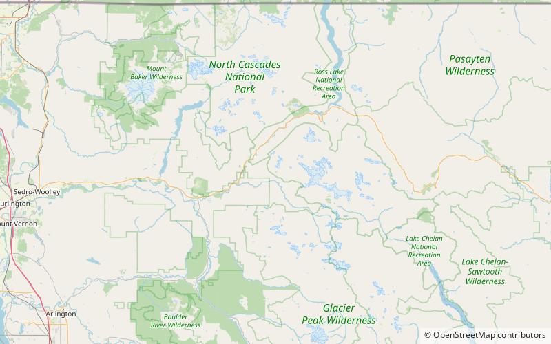 monogram lake north cascades nationalpark location map