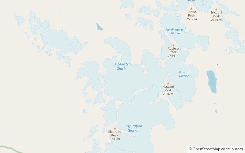 McAllister Glacier location map