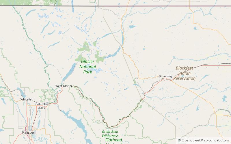 mount james parc national de glacier location map