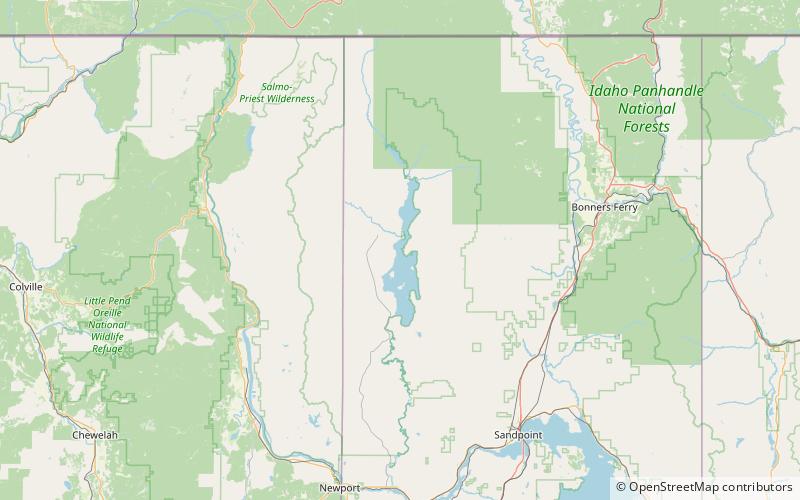 Priest Lake State Park location map