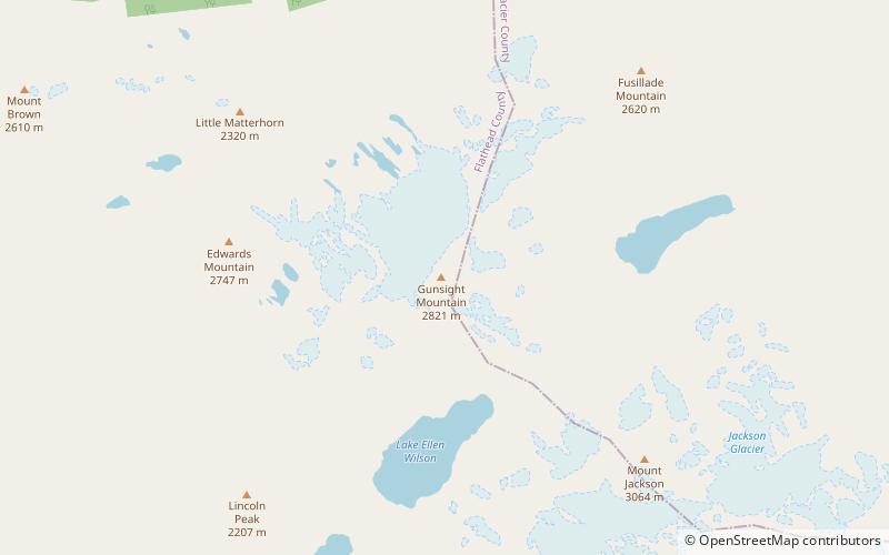 Gunsight Mountain location map