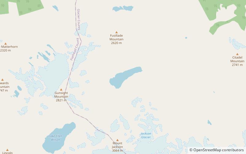 Gunsight Lake location map