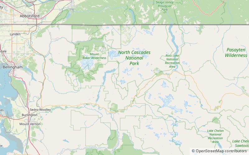 green lake falls north cascades nationalpark location map